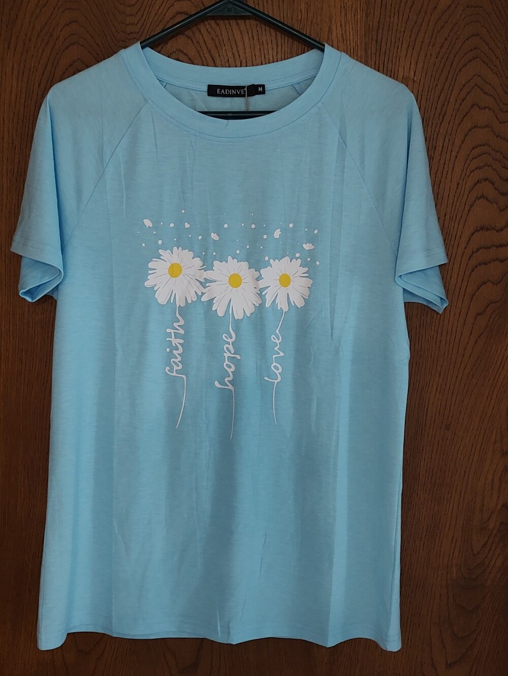 Eadinve Women's Crewneck Daisy Print T-shirt